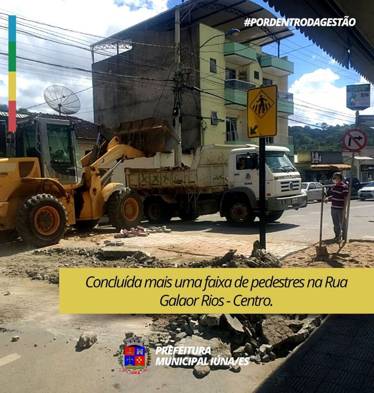 OBRA 26 - Reconstrução de faixa de pedestre rua Galaor Rios (SEDE)