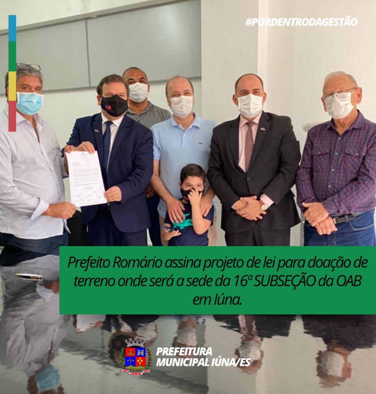 Prefeito Romário assina projeto de lei para doação de terreno onde será a sede da 16ª SUBSEÇÃO da OAB em Iúna.