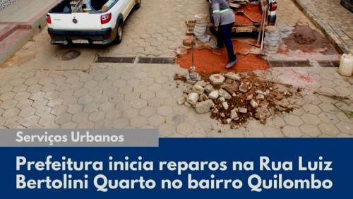 OBRA 85 - calçamento rural rua Luiz Bertolini Quarto, bairro Quilombo