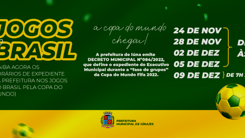 Prefeitura define horário de expediente em dias de jogos do Brasil na Copa  do Mundo - Prefeitura de São Pedro da Aldeia