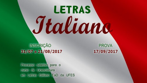 UFES abre inscrições para curso gratuito de Letras Italiano