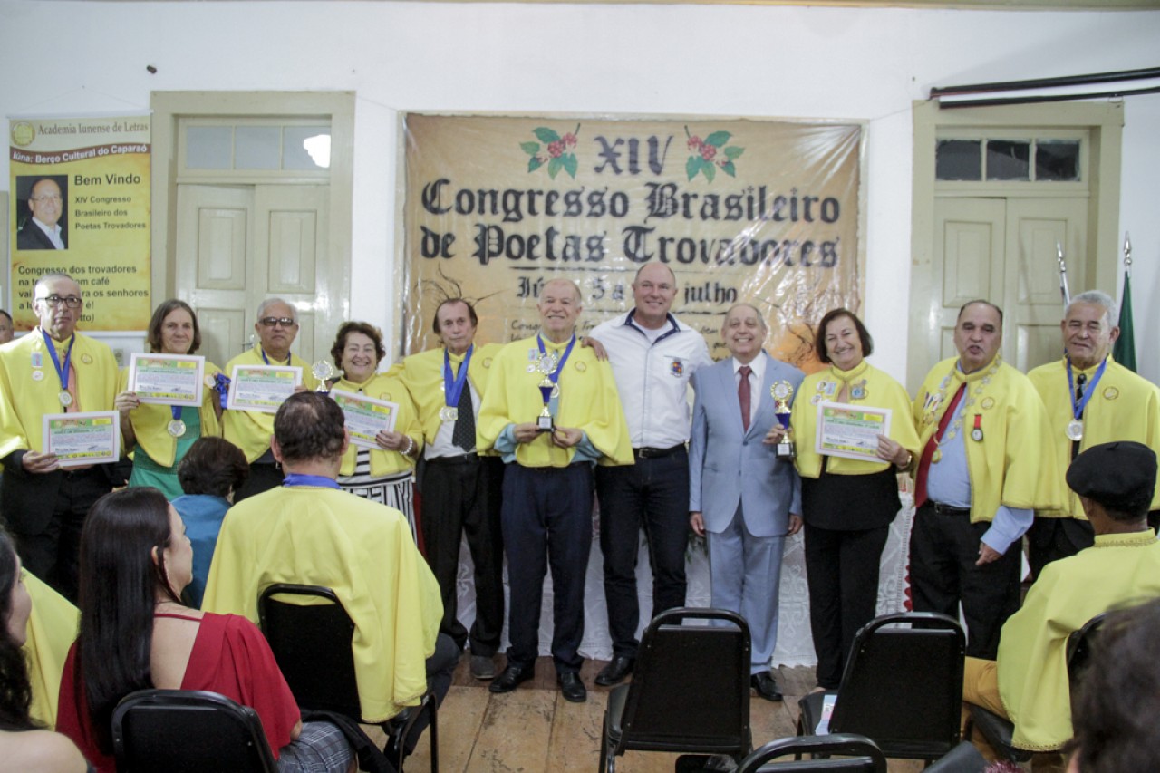 Cerimônia de abertura do XIV Congresso Brasileiro de Poetas Trovadores, que foi realizado na Casa da Cultura em Iúna.