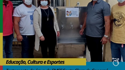 Tratamento da água da EMEF Santa Clara do Caparaó.