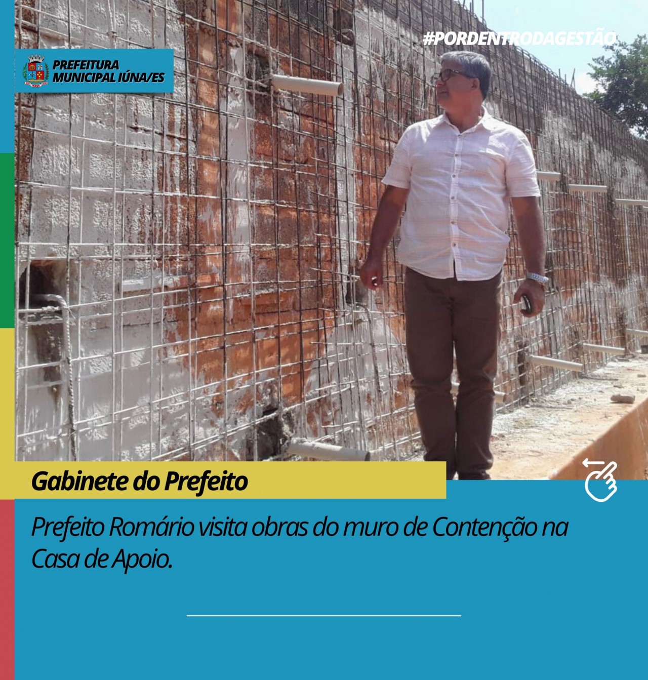 Prefeito Romário visita obras do muro de Contenção na Casa de Apoio