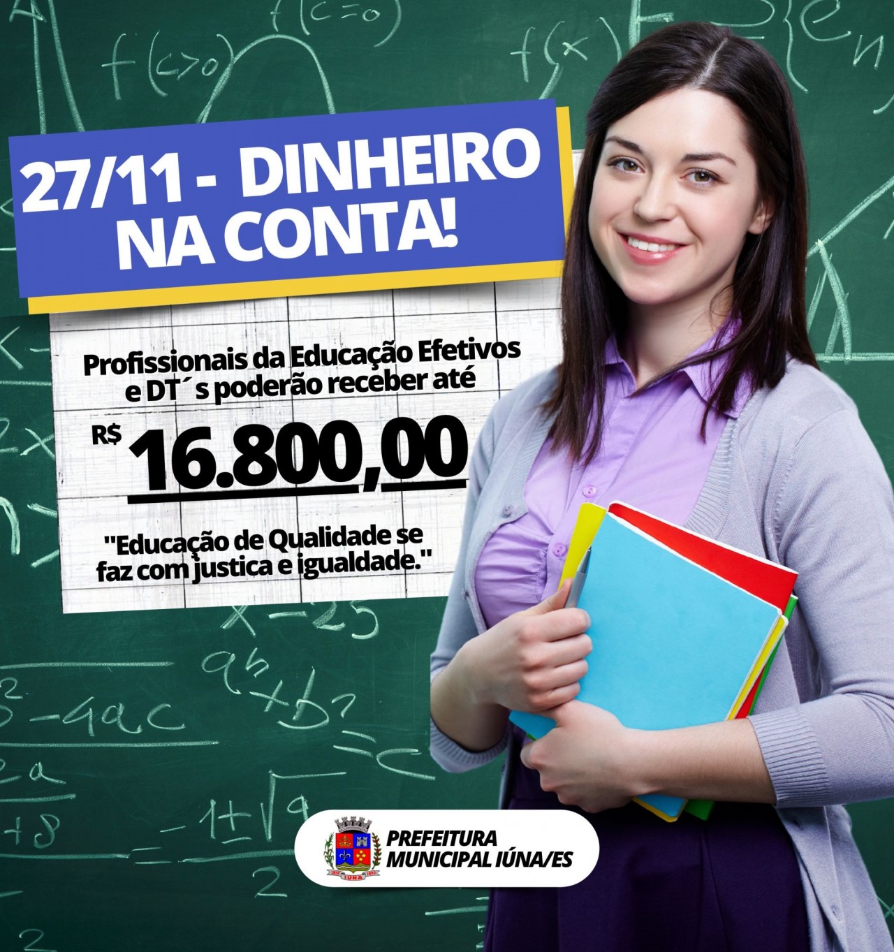 Profissionais da Educação e Dt´s poderão receber até R$ 16.800,00