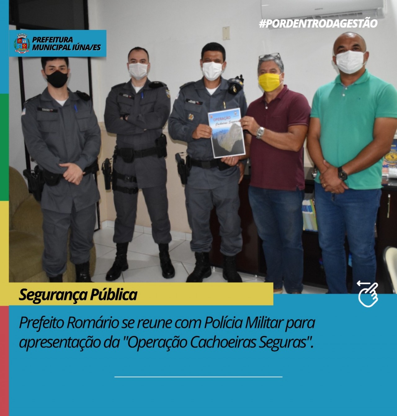 Prefeito Romário se reúne com Polícia Militar para apresentação da "Operação Cachoeiras Seguras"