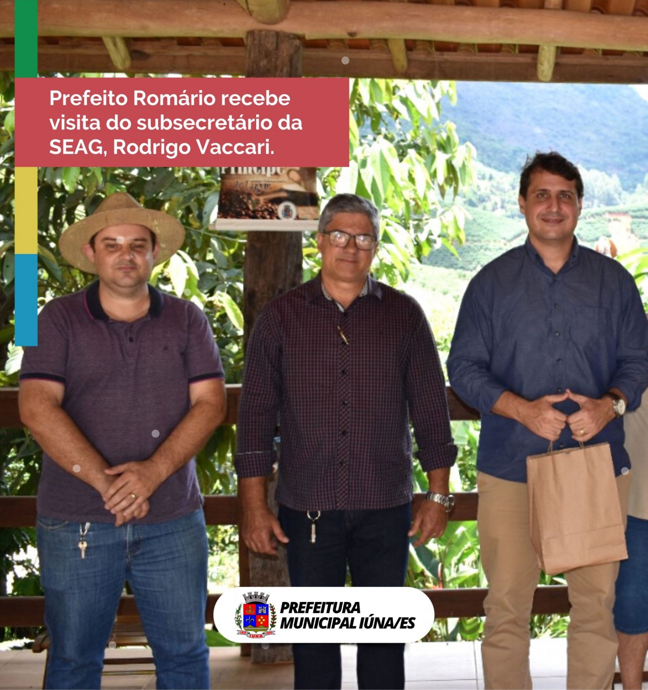 Prefeito Romário recebe visita do subsecretário da SEAG, Rodrigo Vaccari