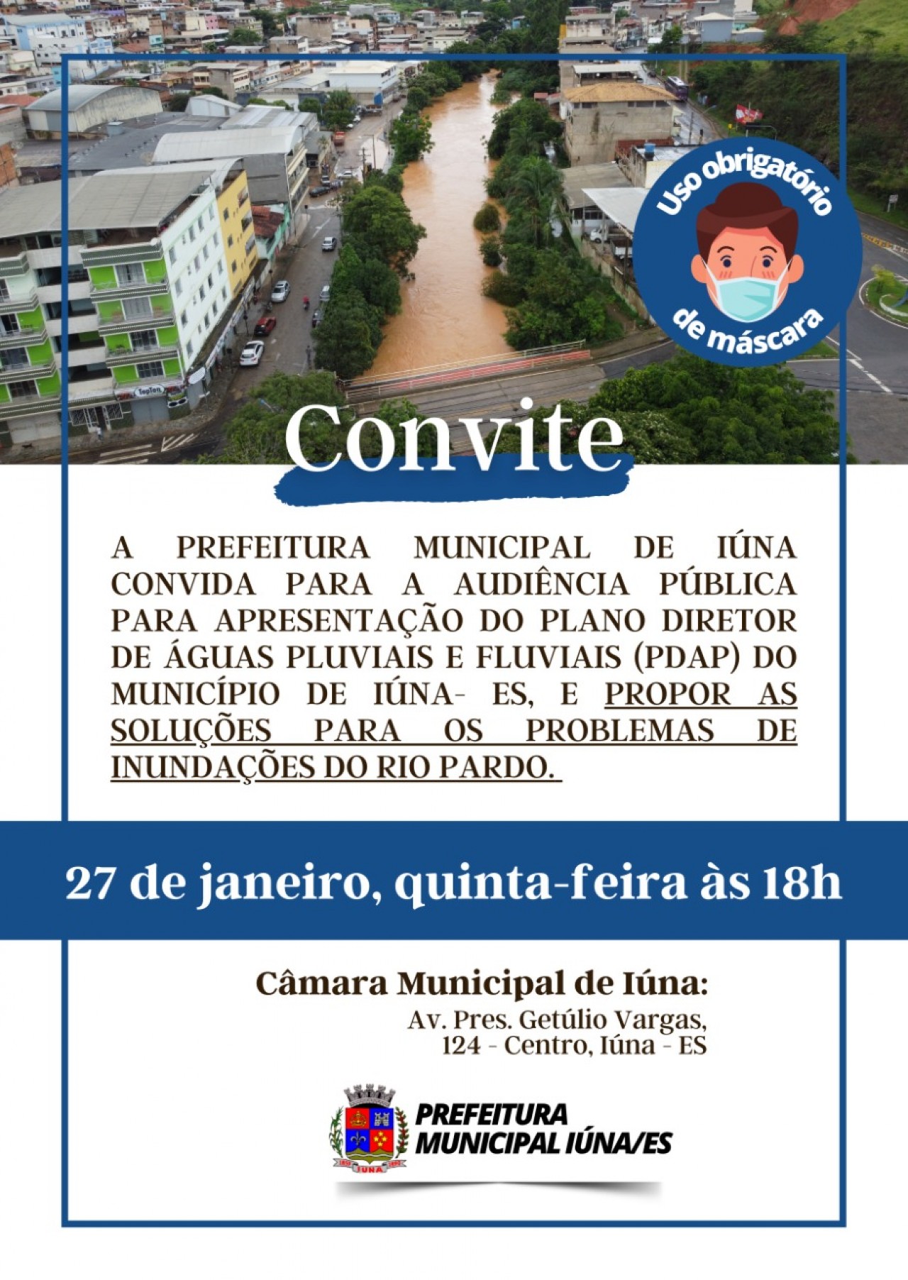 Audiência Pública para apresentar ação do plano diretor de àguas pluviais.