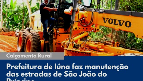 Prefeitura de Iúna faz manutenção das estradas de São João do Príncipe.