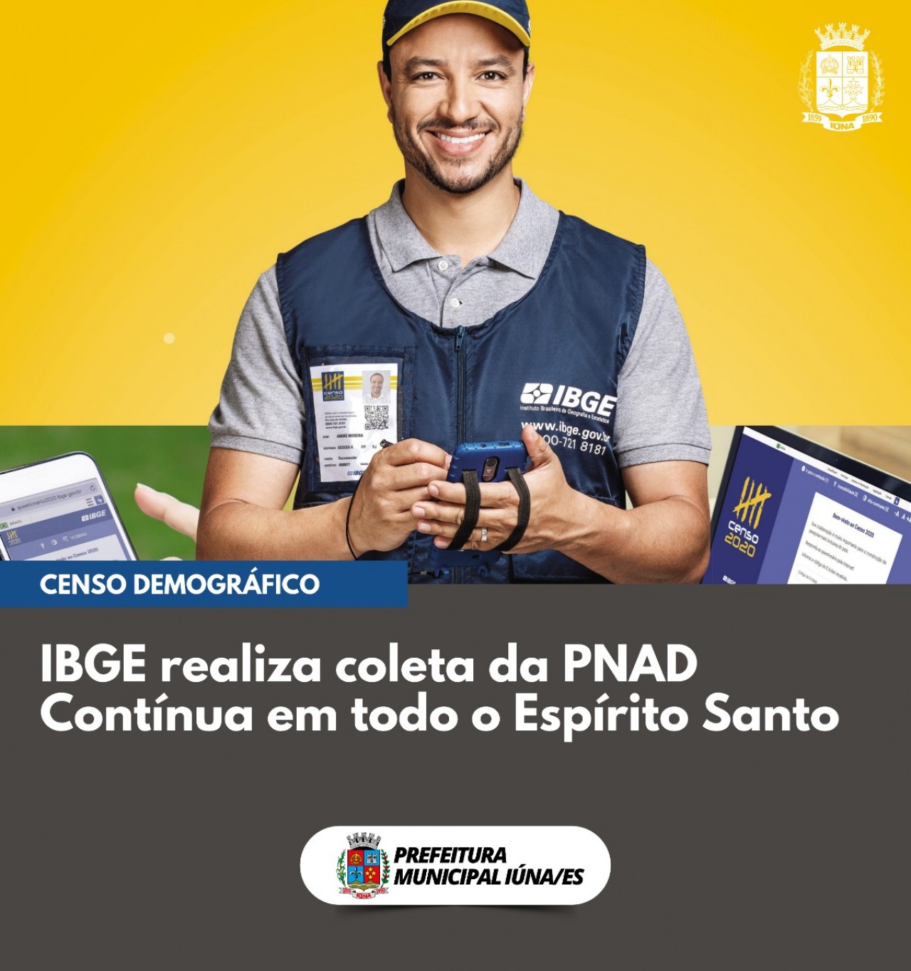 IBGE realiza coleta da PNAD contínua em todo o Espírito Santo.