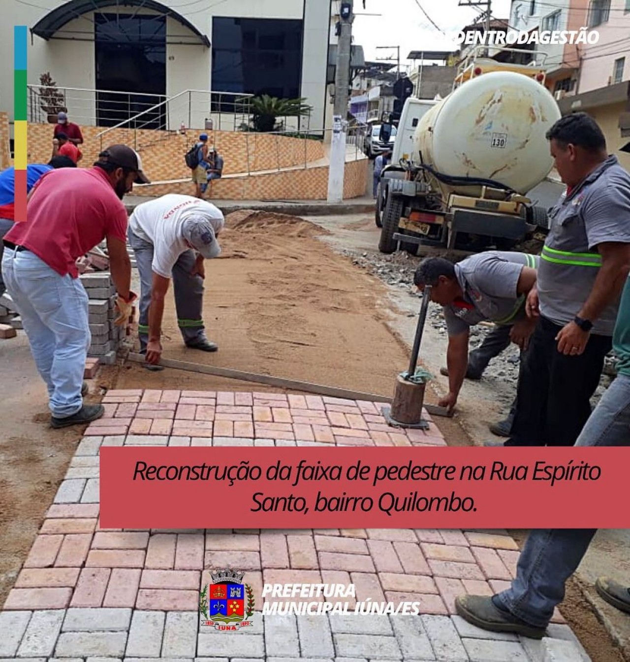 OBRA 18 - Reconstrução faixa de pedestre - Rua Espírito Santo (Quilombo)