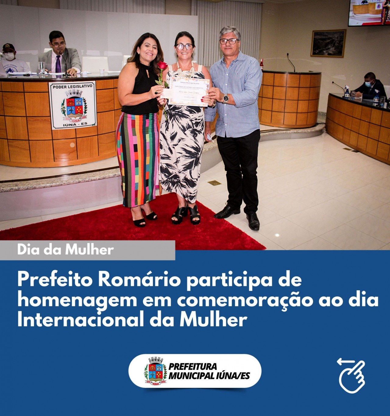 Prefeito Romário participa de homenagem em comemoração ao dia Internacional da Mulher