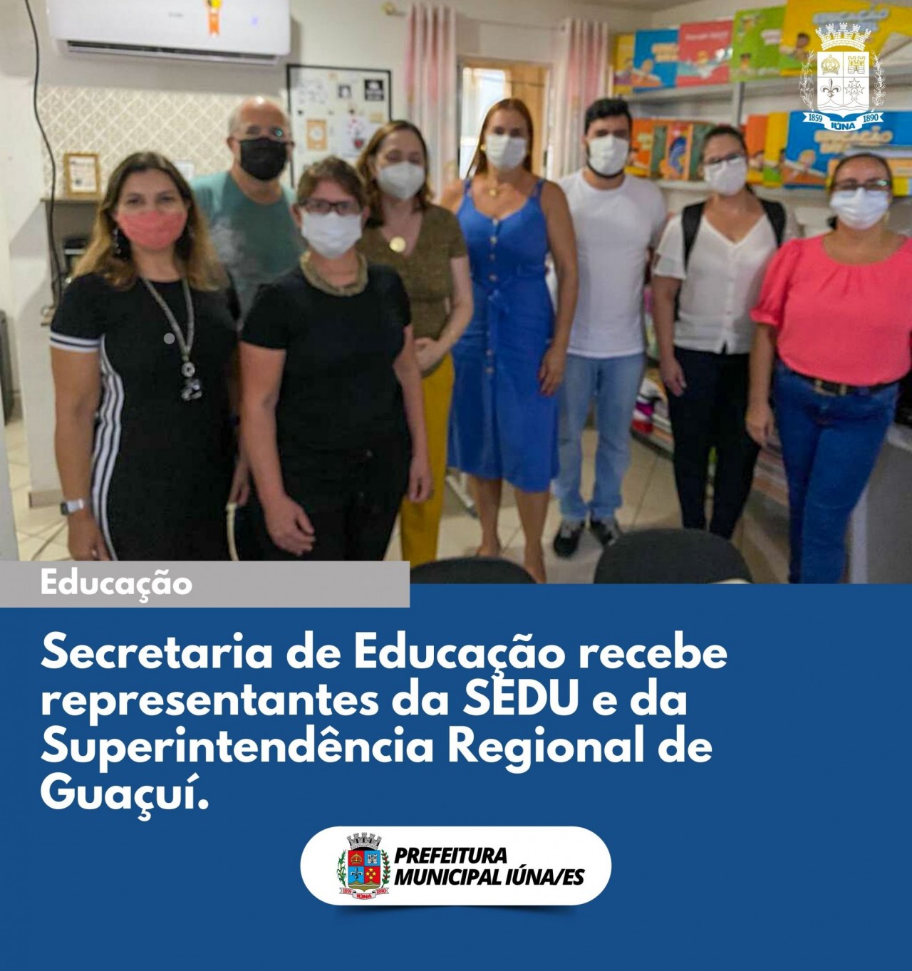 Secretaria de Educação recebe representantes da SEDU e da Superintendência Regional de Guaçuí.