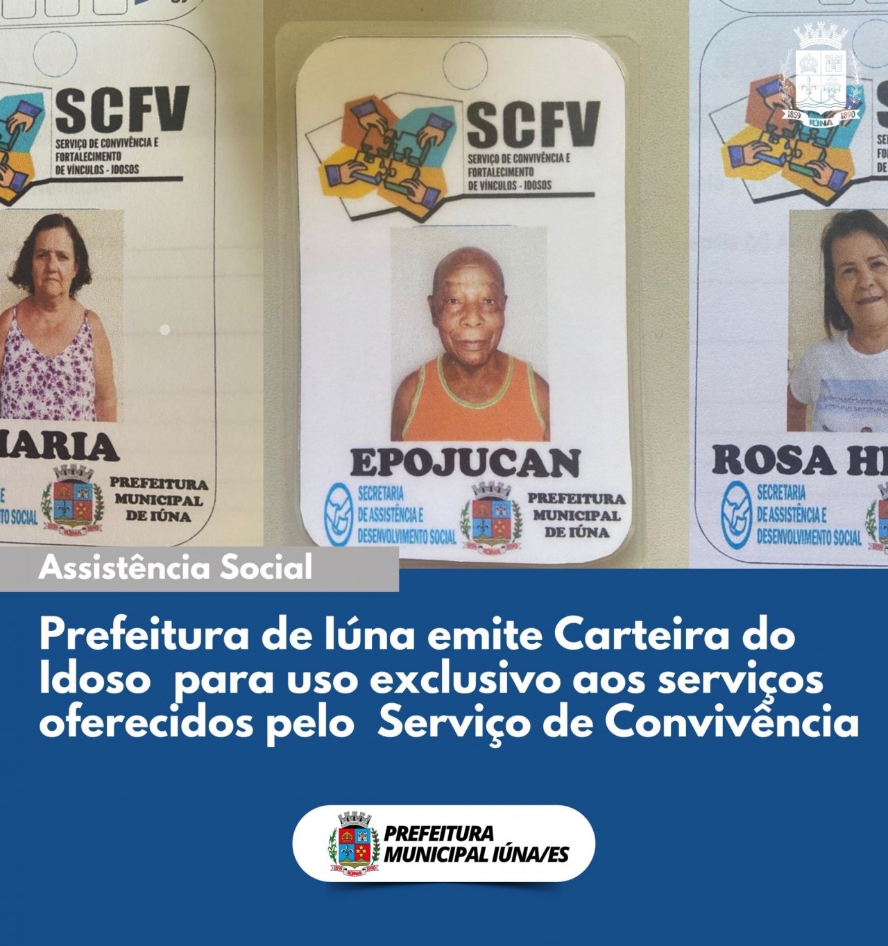 Assistência Social: Prefeitura de Iúna emite Carteira do Idoso  para uso exclusivo aos serviços oferecidos pelo  Serviço