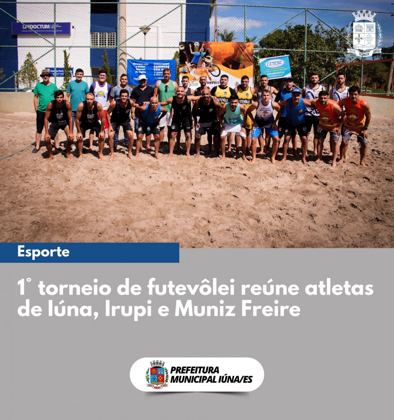 1° torneio de futevôlei reúne atletas de Iúna, Irupi e Muniz Freire.