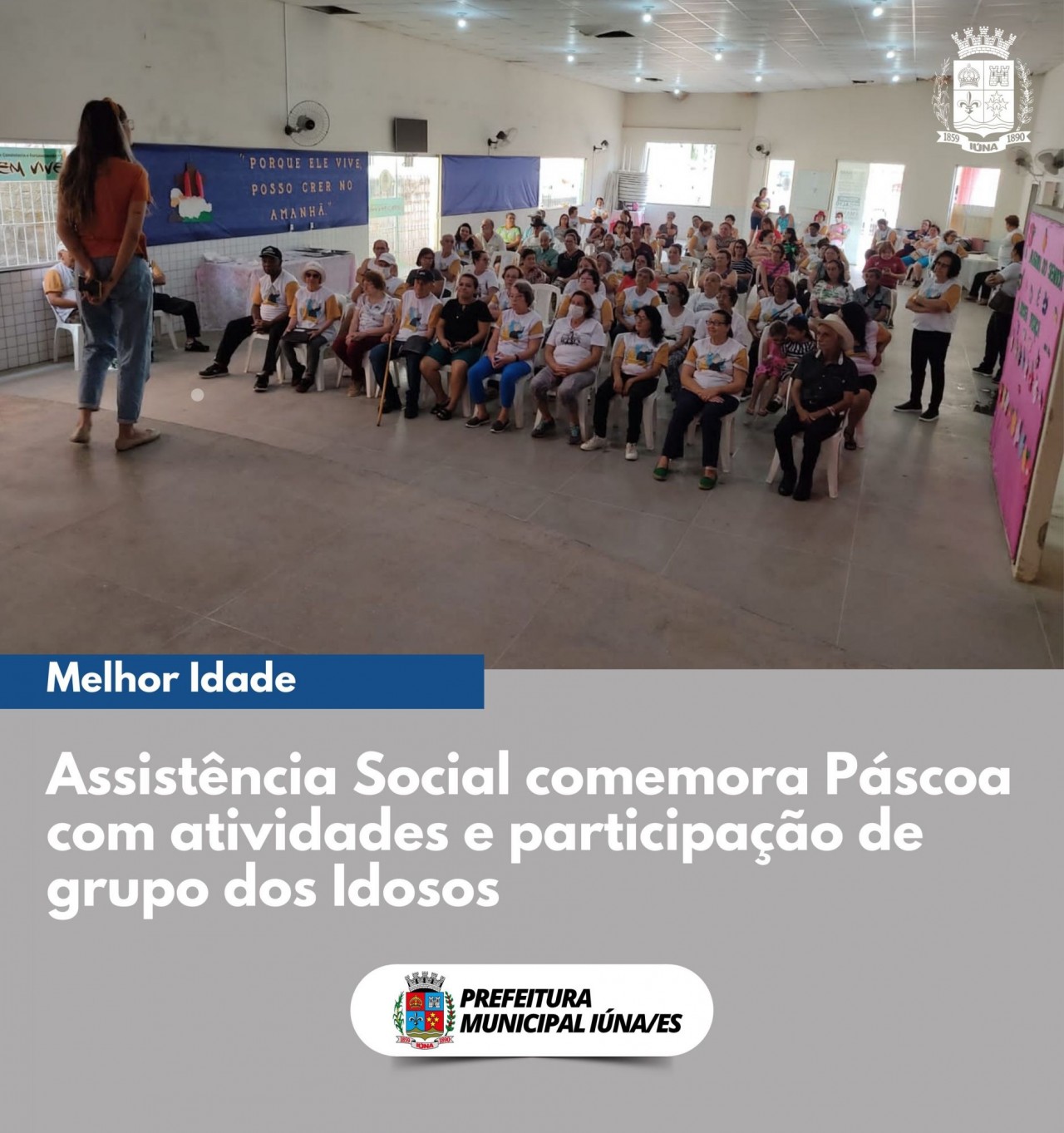 Assistência Social comemora Páscoa com atividades e participação de grupo dos Idosos