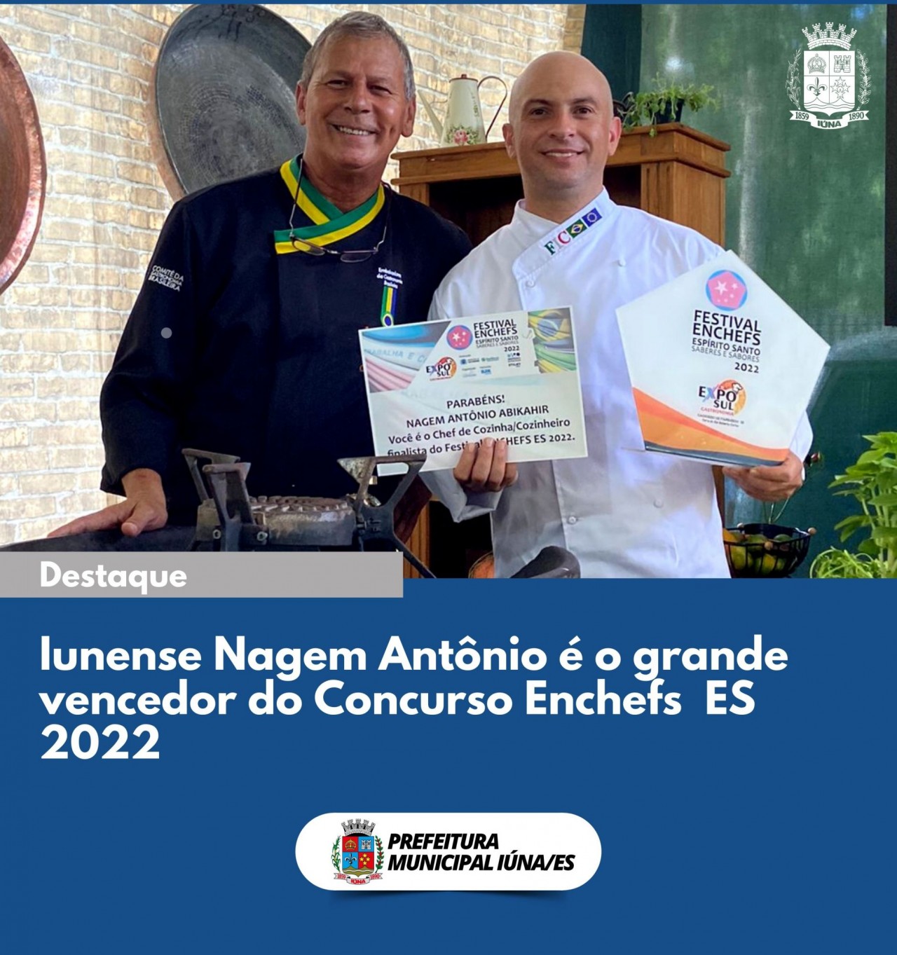 Iunense é o grande vencedor do Concurso Enchefs  ES 2022