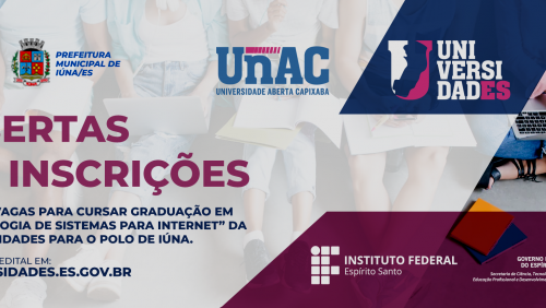 Polo Universitário de Iúna divulga inscrições para curso de Graduação
