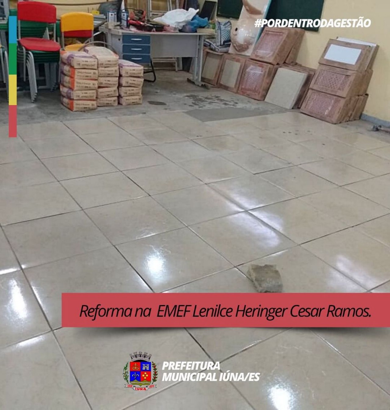 OBRAS 57 - reforma na EMEF Lenilce Heringer Cesar Ramos.