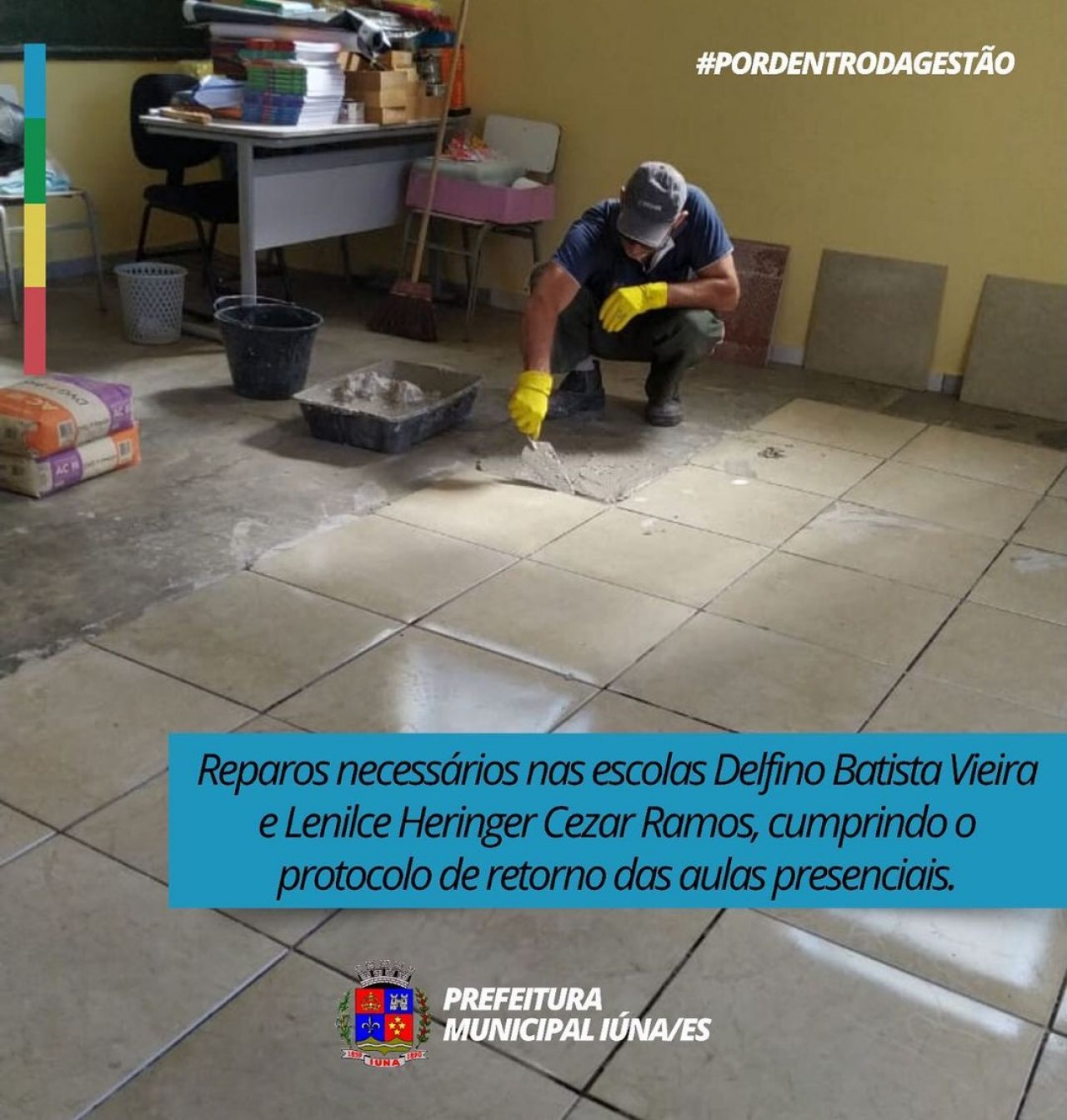 OBRAS 62 - reparos necessários das escolas Delfino Batista Vieira e Lenilce Heringer Cezar Ramos