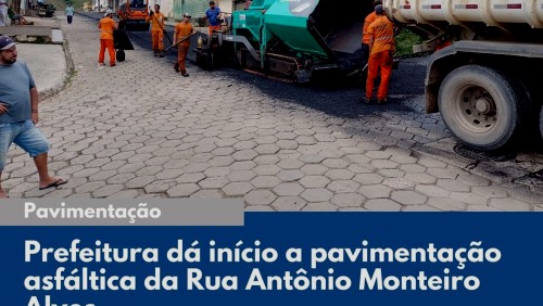 OBRAS 86 - pavimentação asfáltica da rua Antônio Monteiro Alves