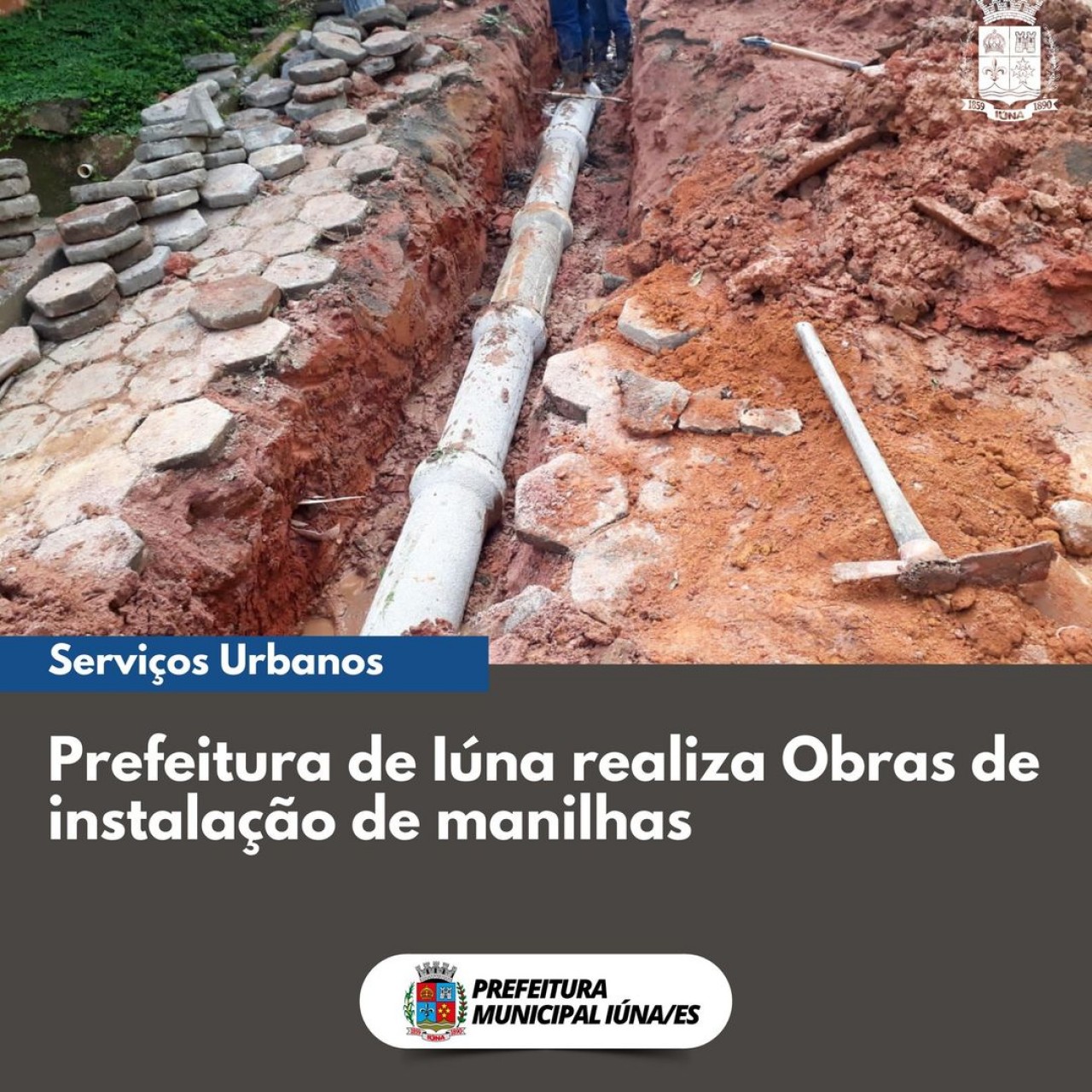 OBRA 88 -  instalação de manilhas sendo realizados em todo o município.