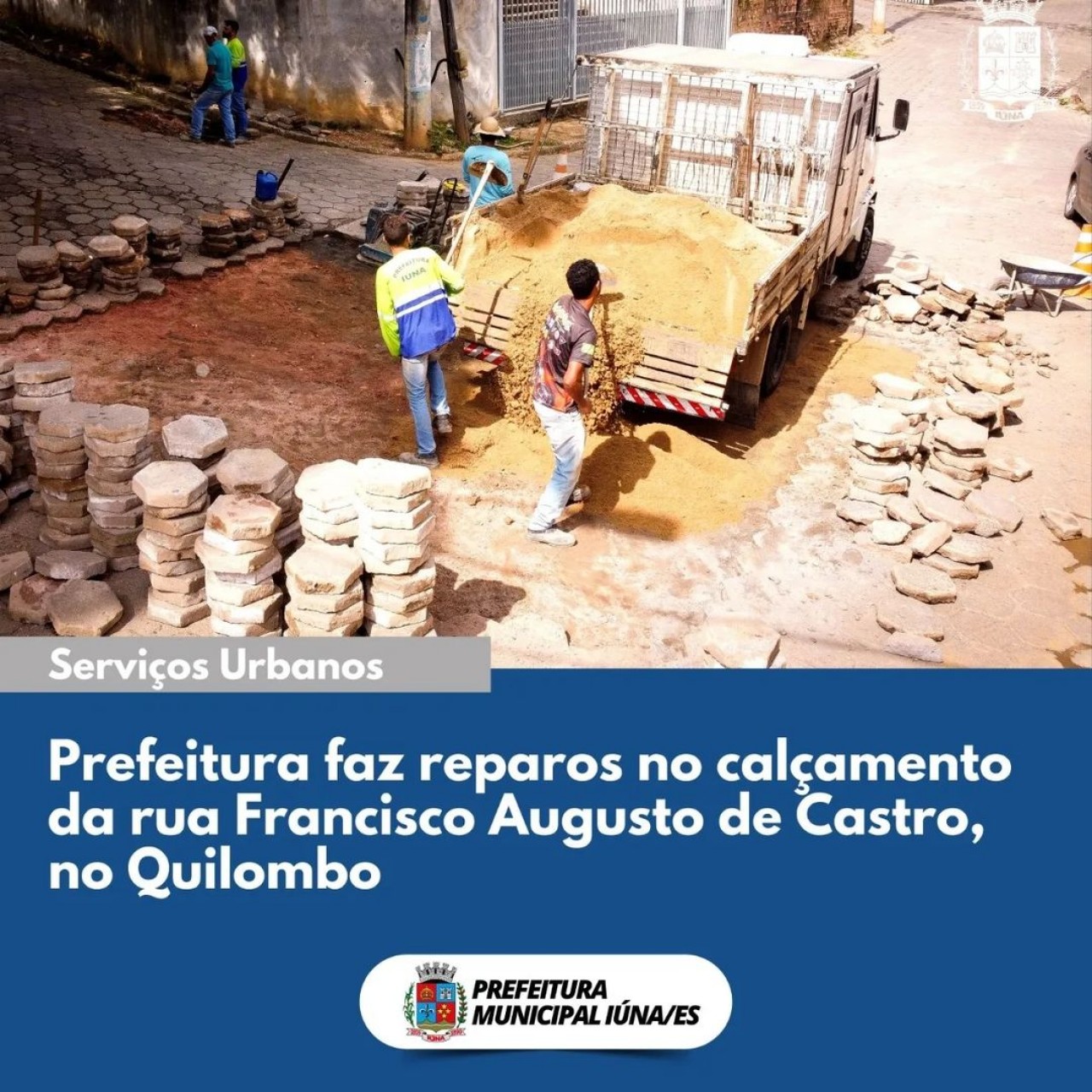 OBRA 95 - reparos nas redes de esgoto e drenagem pluvial, rua Francisco Augusto Castro, Quilombo.