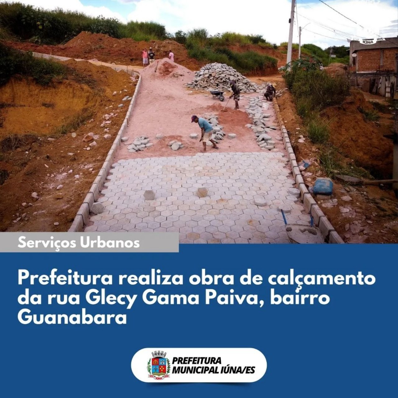 OBRA 96 - drenagem, rede de esgoto e revitalização da rua Glecy Gama Paiva, no bairro Guanabara.