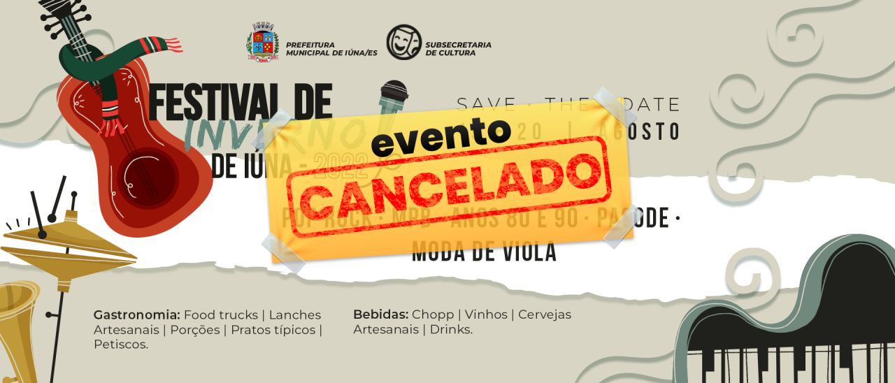 Cancelado Festival de Inverno 2022 em Iúna