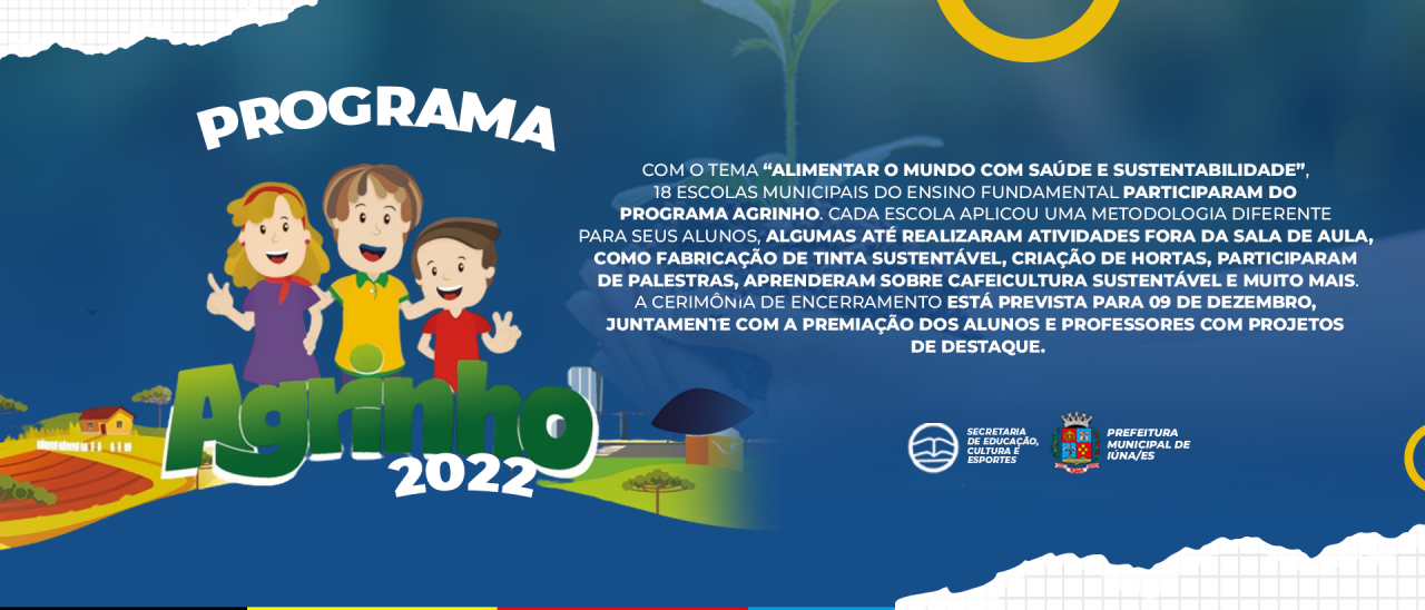 Programa Agrinho 2022 mobiliza alunos com o tema “Alimentar o mundo com saúde e sustentabilidade”
