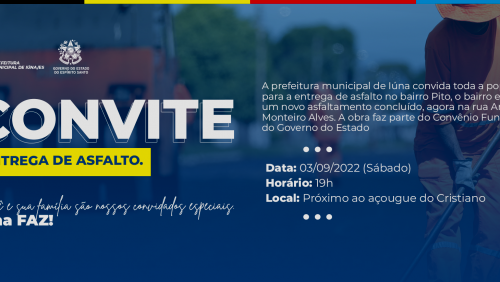 OBRA 116 - Rua Antônio Monteiro Alves será entregue neste sábado (03)