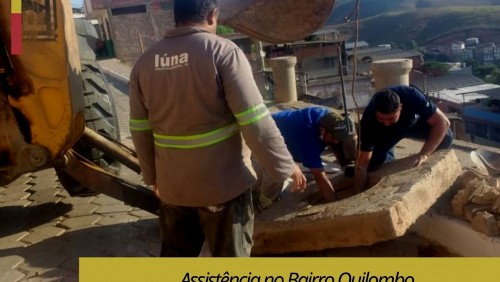 OBRA 147 - Reparos no calçamento e reparos nas tampas no Bairro Quilombo