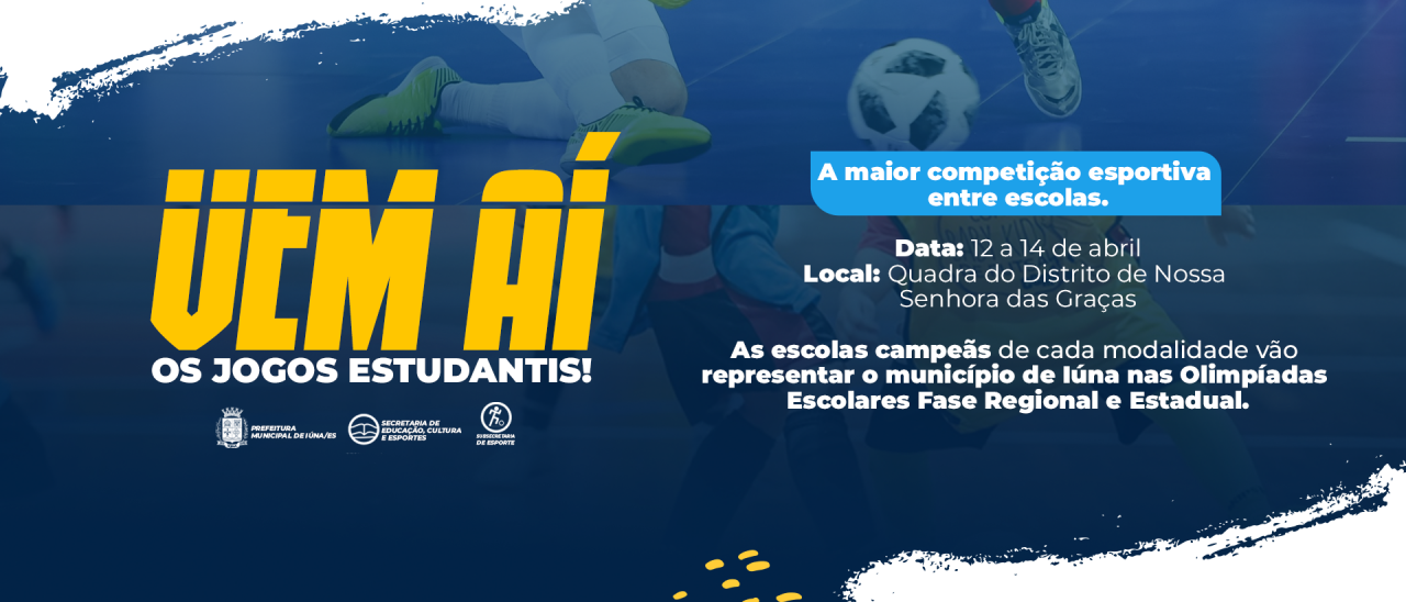 Jogos Estudantis devem mobilizar alunos de várias idades no município