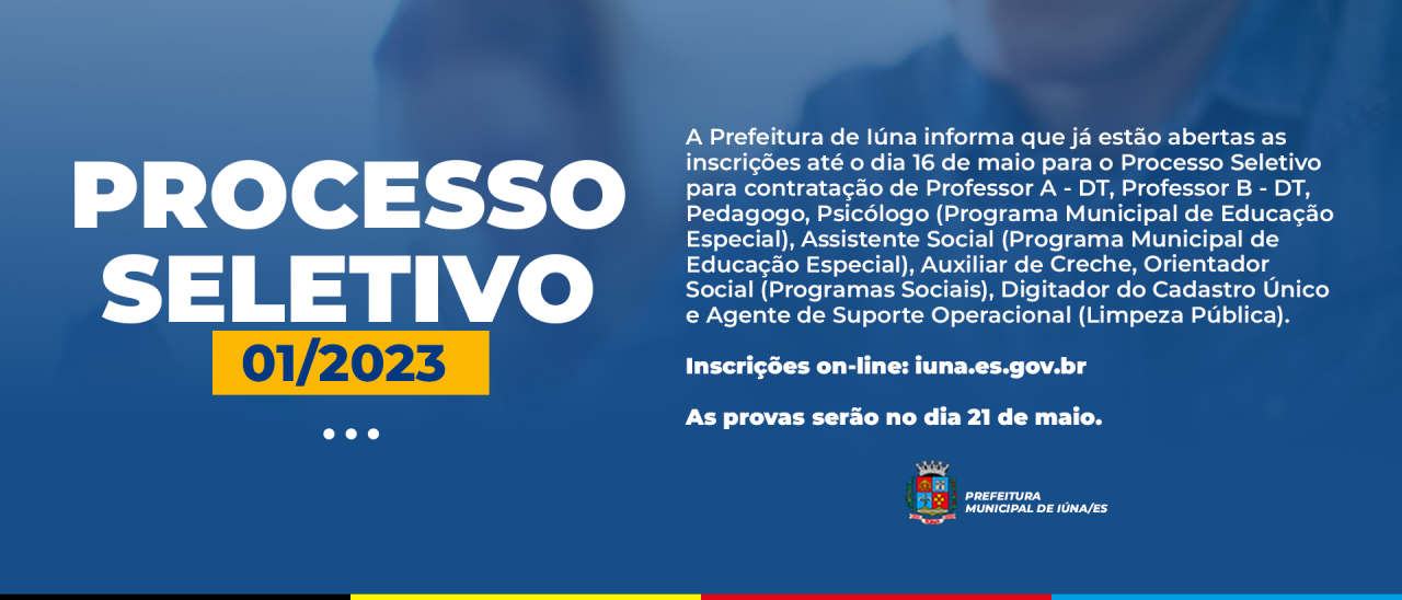 Prefeitura de Iúna abre Processo Seletivo para área da Educação e Programas Sociais
