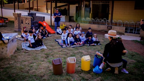 Crianças do Colégio Porto Seguro participam de conscientização sobre o Meio Ambiente