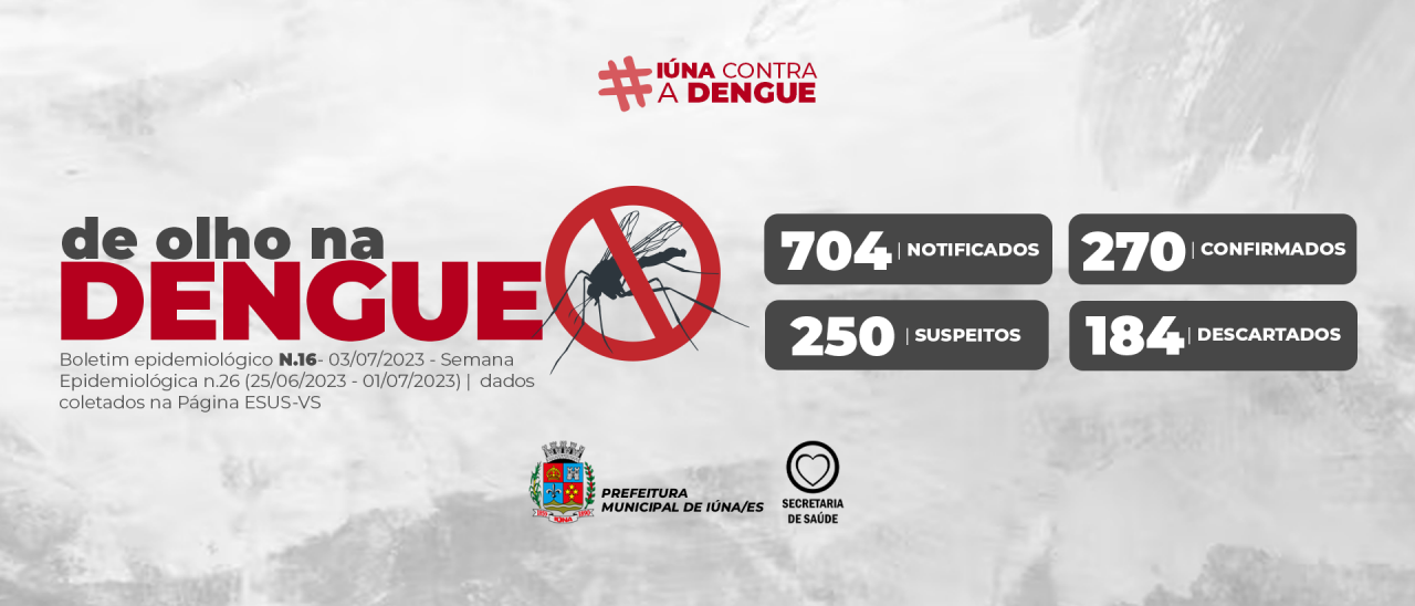 Boletim epidemiológico da dengue – 03 de julho