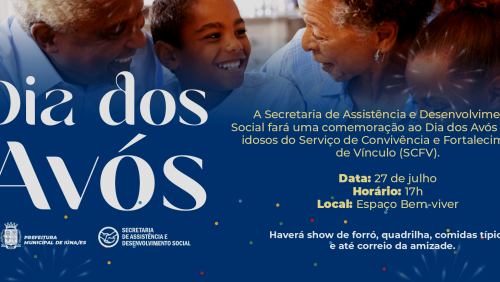 SCFV do Idoso terá festa em comemoração ao Dia dos Avós