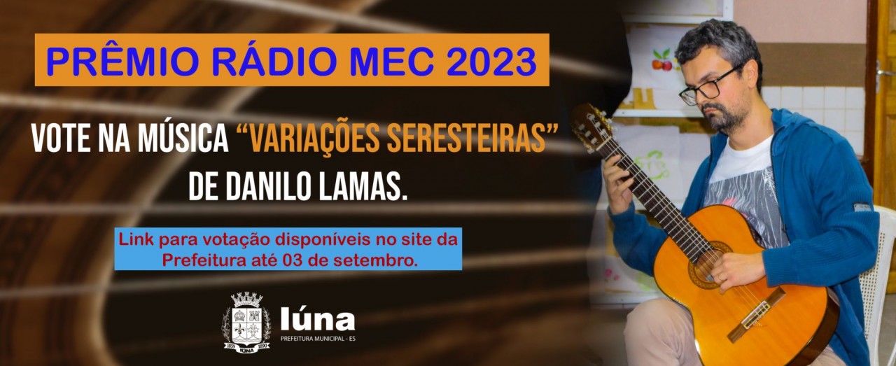 Iunense Danilo Lamas é um dos semifinalistas do Prêmio Rádio MEC 2023
