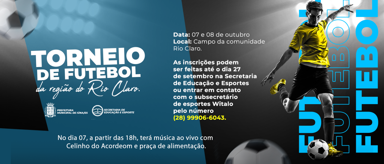 Inscrições abertas para o Torneio de Futebol em Rio Claro