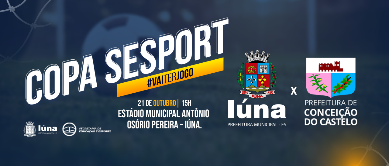 Estádio Municipal sediará jogo da Copa Sesport no próximo sábado (21)