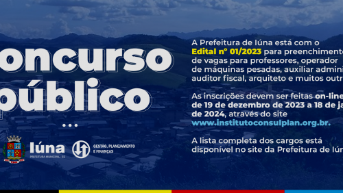 Prefeitura de Iúna abre Concurso Público para mais de 10 cargos